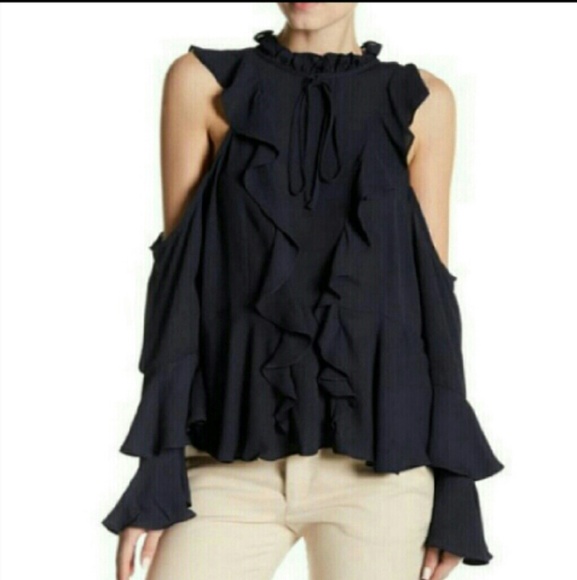 Romeo & Juliet Couture Tops - Romeo & Juliet Couture Cold Shoulder Blouse